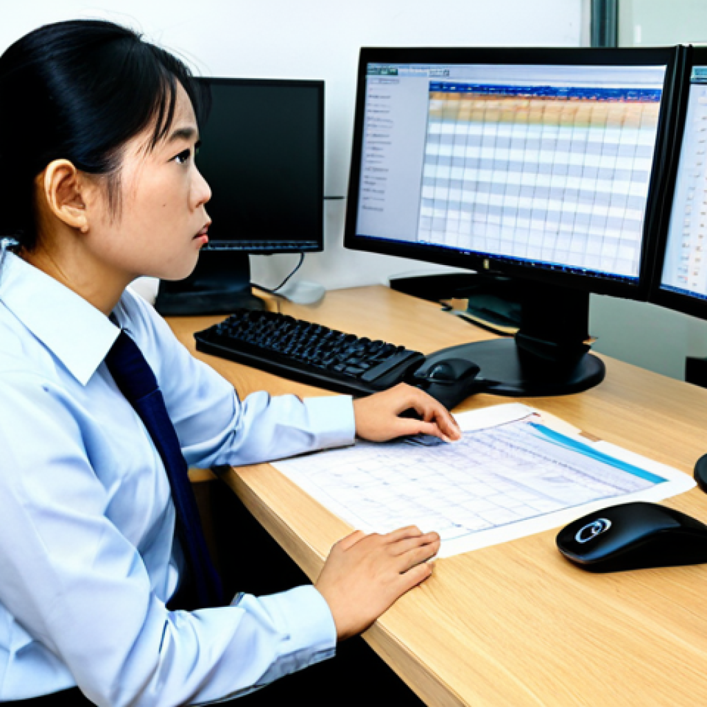 A professional Vietnamese small business owner, male or female, in modest business casual attire, fully clothed, looking pensive and slightly overwhelmed. They are sitting at a modern, slightly cluttered desk in a home office or small commercial office in Ho Chi Minh City. Multiple computer screens display complex digital tax forms and financial data. Piles of documents and a calendar with deadlines are visible. Soft, professional office lighting. Realistic, high-quality professional photography, safe for work, appropriate content, perfect anatomy, natural proportions, well-formed hands, proper finger count, professional dress.