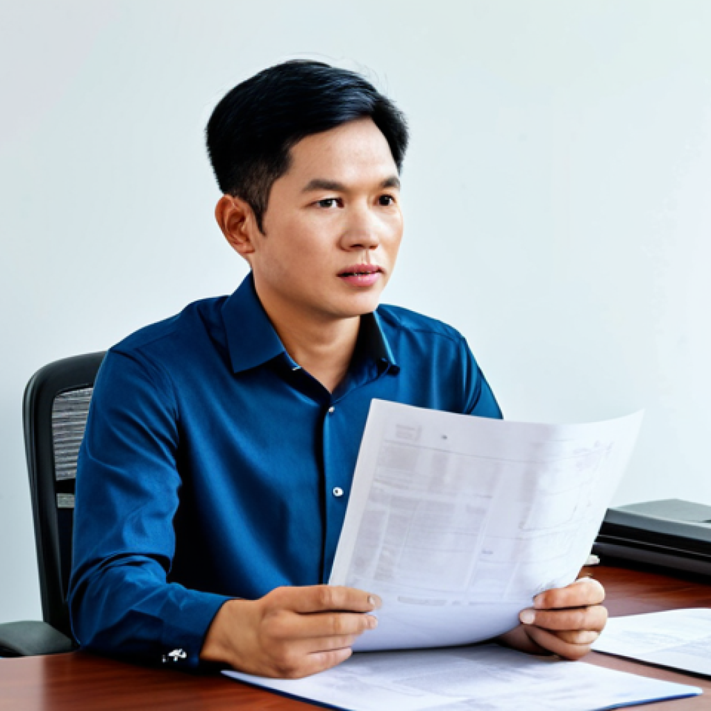 Choosing a Business Structure**

A Vietnamese business owner (fully clothed, appropriate attire) sitting at a desk, reviewing documents about different business types (Doanh nghiệp tư nhân, Công ty TNHH, Công ty cổ phần). Background: a modern office in Ho Chi Minh City. Safe for work, appropriate content, family-friendly. Perfect anatomy, correct proportions, natural pose, professional illustration, high quality.

**