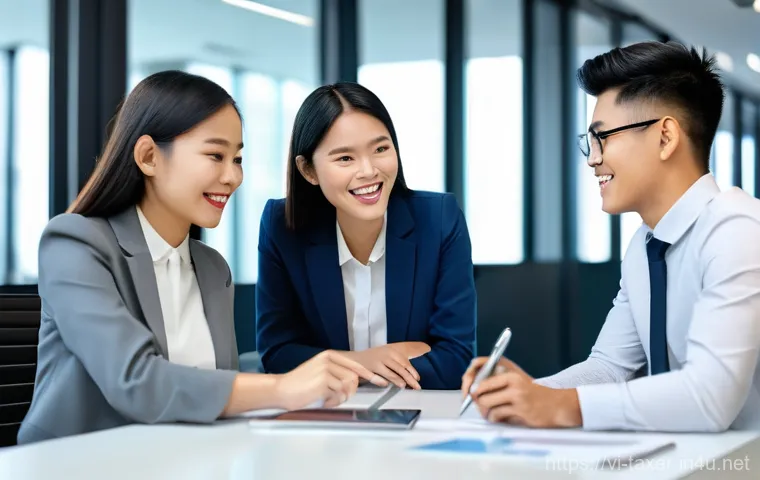 세무사 시험 최신 트렌드 분석 - **A Professional Studying with Technology:**
    A determined young Vietnamese woman, approximately ...