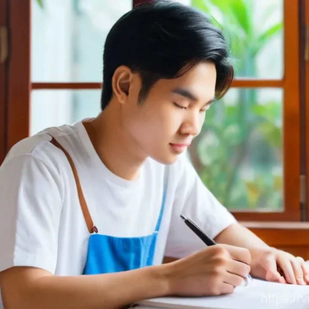 세무사 모의고사 활용 전략 - **Prompt for "Startup Phase":** A bright and inviting image of a young Vietnamese student, either ma...