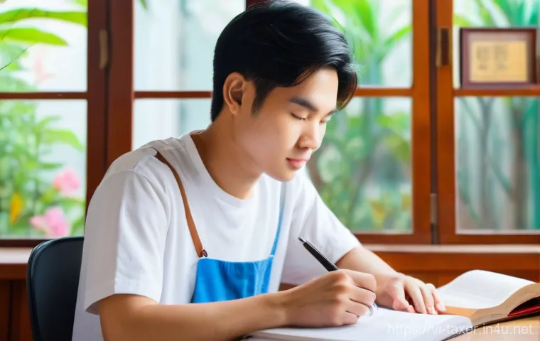 세무사 모의고사 활용 전략 - **Prompt for "Startup Phase":** A bright and inviting image of a young Vietnamese student, either ma...