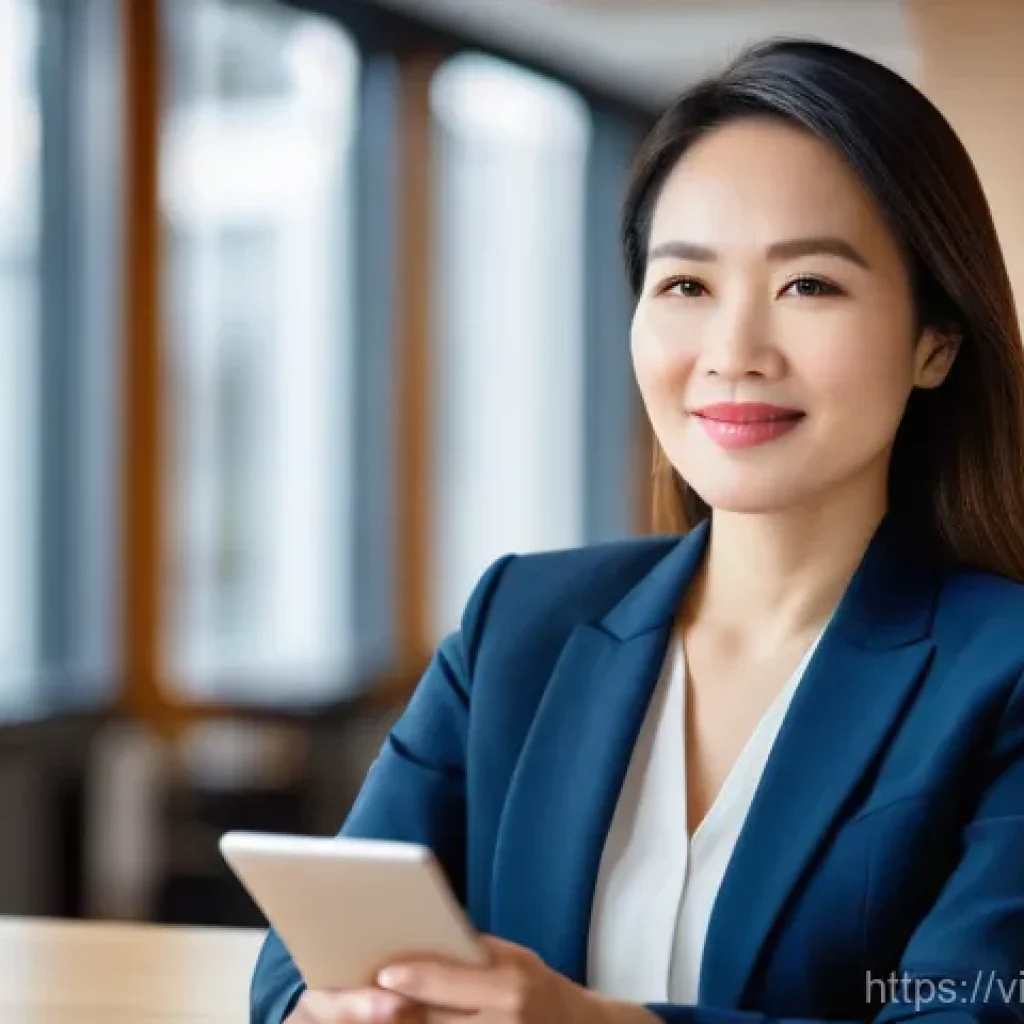 세무사와 세무 대행 서비스 - **Prompt: Peaceful Business Owner with Expert Support**
    A Vietnamese female business owner in he...