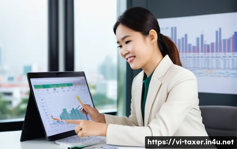 세무사와 세무 보고서 작성법 - **Prompt:** A young Vietnamese female entrepreneur in her late 20s, dressed in smart business casual...