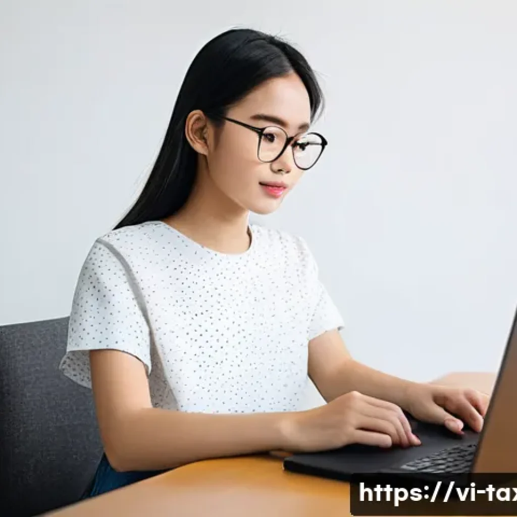 세무사 공부에 유용한 앱 - **Prompt:** A young Vietnamese female university student, wearing a stylish but modest casual outfit...